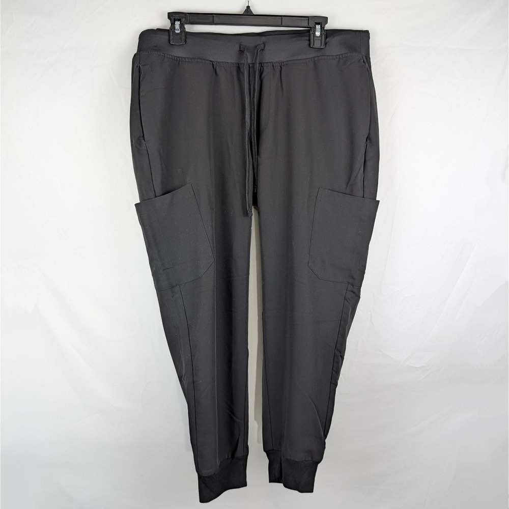 Women's Black Cropped Cargo Jogger Pants
